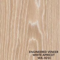 China White Apricot Flat Cut X21C Engineered Wood Veneer For Cabinet Face / Door Skin ODM on sale