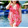 China Large size dress-piece swimsuit hot spring steel prop swimsuit large cup wholesale