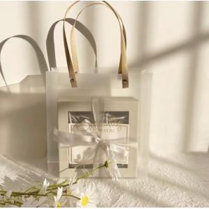 White Art Paper Kraft Gift Box With Window Transparent Paper Ribbon Handle