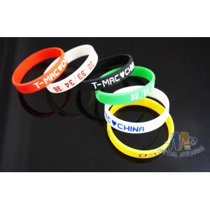 China Children'S Custom Engraved Silicone Bracelets , Debossed Silicone Wristbands supplier