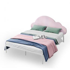 All Iron 4ft White Metal Double Bed Frame Durable And Stable