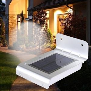 16 LED outdoor light waterproof solar powered led wall light with sensor
