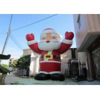 China Attractive Outdoor Inflatable Christmas Decorations Blow Up Santa Claus 8mH on sale