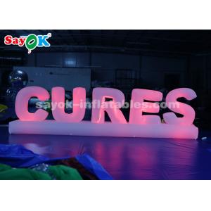 White Inflatable Alphabet With 17- Color Changed By Touch Screen Remote Control