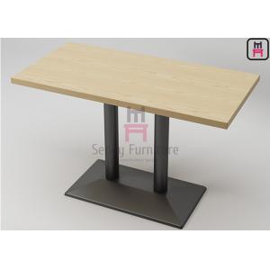 4 person / 6 person Plywood / Laminate Waterproof Dining Table For Restaurant Use