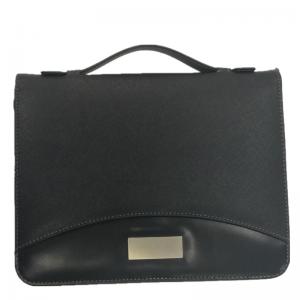 China Waterproof Portable Zippered Leather Portfolio , PU Leather File Folder With Zipper supplier