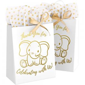 China Cartoon Baby Girl Gift Paper Bag With CMYK 4 Color Offset Printing and Folding Style supplier
