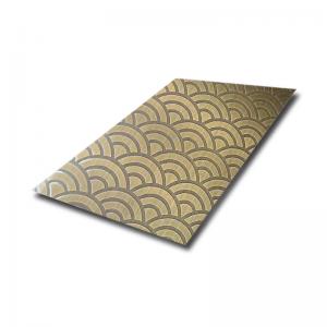 201 304 316 Etched Stainless Steel Sheet For Interior Decoration SS Steel Pattern Plate