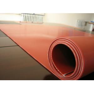 Dark Red Heat Resistant Silicone Rubber Sheet Rolls Reinforced To Insert 1PLY Fabric