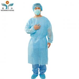 Level 2 PP PE Impervious Disposable Isolation Gown Medical SMS 120*140cm