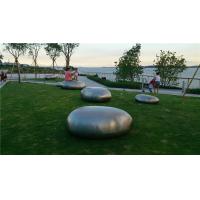 China Stone Metal Outdoor Sculpture Abstract , Surface Brushed Mirrored Garden Sculpture Decoration on sale