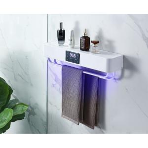 Wall Mounted Electric Heated Black Bath Towel Drying Rack Towel Warmer With Disinfection