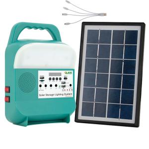 China Sistema de energía de Mini Portable Small Solar Generator con la radio Blubs para el hogar on sale