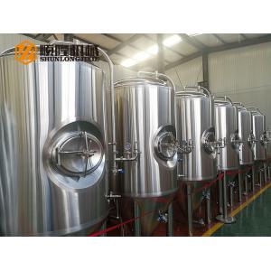 600 L Bright Polished Beer Fermentation Tanks , Large Conical Fermenter