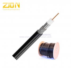 Non Plenum CM Dual RG6 Quad Shield Coaxial Cable 18 AWG CCS Conductor 75 Ohm