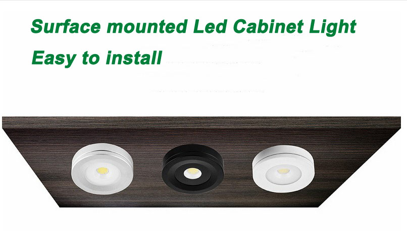 Surface Mounted 3W Mini Led Cabinet Light Dimmable IP65 Showcase TV ...