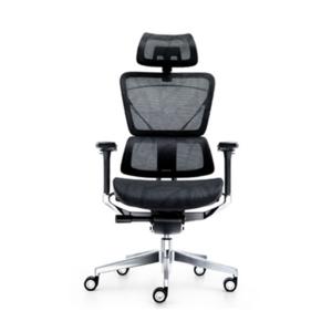 China Black S Shaped Backrest Mesh Swivel Office Chair With Head Pillow supplier