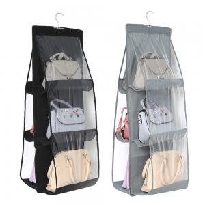 90*35*35cm 2Pcs 6 Pocket Foldable Hanging Bag Hanging Closet Organizer