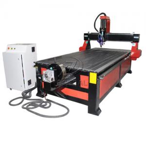 China 4*8 Feet 4 Axis Wood CNC Router with Underneath Rotary Axis/Mach3 Control supplier
