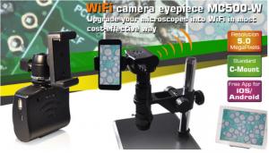 China WiFi digital Camera for Microscope ,FREE app for Apple iOS and android devices ,5.0MP on sale 