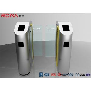 China Security Turnstile Barrier Gate Automatic Sliding Type Tempered Glass Customized Color supplier