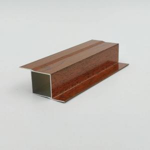 5.8M 5.85M 6M Wood Finish Aluminium Profiles For Kitchen Cabinet