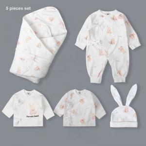 China 100 Cotton Romper Full Month New Born Baby Clothing Gift Set Organic Newborn Boy Clothes Set Baby Clothes supplier
