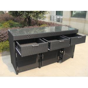 China Aluminum Frame And Resin Wicker Bar Set Bar Table For Indoor supplier