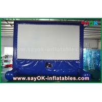 China Large Inflatable Movie Screen Blue Inflatable Outdoor Movie Screen Customized For Advertising / Party / Event on sale