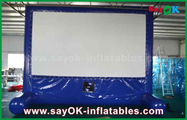 Large Inflatable Movie Screen Blue Inflatable Outdoor Movie Screen Customized