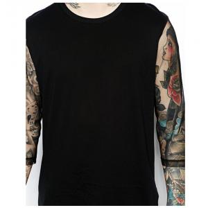 Cool 3/4 sleeve t shirt for men latest t shirt designs for men