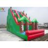 Double Sewing Inflatable Dry Slide Green Forest Theme EN14960 CE EN71