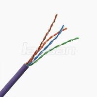 China Indoor Cat 5e Lan Cable UTP 24AWG 4 Pairs 0.5mm CCA Conductor For Multi Media on sale
