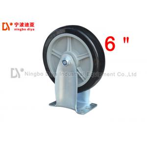 PU Grey Directional Industrial Caster Wheels , 6 Inch Heavy Duty Rubber Caster Wheels