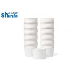 China Biodegradable Disposable Customized Sturdy white Paper Soup Bowl for cold hot food supplier