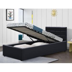 Upholstered Platform Bed with Gas Lift up Storage, Full Size Bed Frame with Storage Underneath
