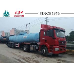 China 3 Axles Acid Tanker Trailer 21000 Liters Capacity V Shape Tanker For Less Residue supplier