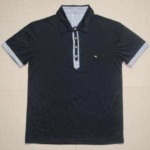 Blank Black Cool Fabric Custom Logo T Shirts V - Neck Collar Avaiolable