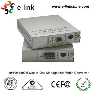 China 2km Gigabit Ethernet Media Converter With Internal Power , Managed Fiber Media Converter supplier