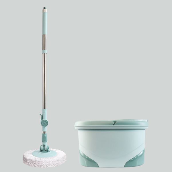 WS 8009 Magic Spin Mop With 360 Rotating Head And Bucket Self Floor Cleaning Mop And Wringer Bucket Set For Home Cleaning