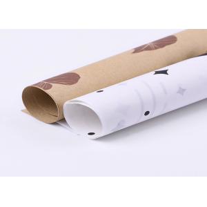 Wedding Gift Wrapping Paper Rolls , Kraft Christmas Wrapping Paper Roll With Designs Eco Friendly Printing 700 x 500mm