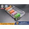 100 Pcs Of 45mm Casino Poker Chip Tray With Lock Acrylic Transparent Poker Table