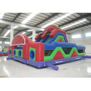 China Giant Inflatable Assault Course , Outdoor Game Boot Camp Bouncy Obstacle Course supplier