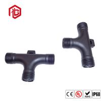 China 2 3 4Pin 3 Way T Type Waterproof PVC Male Female Connector Black on sale