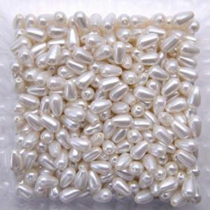 China High Quality ABS Plastic Bead 6mmx10mm Drop Imitation Pearl for  DIY Handiwork supplier