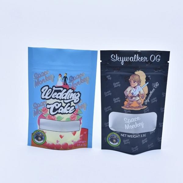 Mylar Packaging Bag For CBD Weeds Gummy Candy Bear Holographic Zipper Bag Flavor