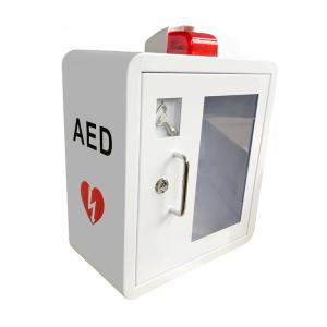 China Curved Corner Outdoor Indoor Defibrillator Cabinet With Emergency Key supplier