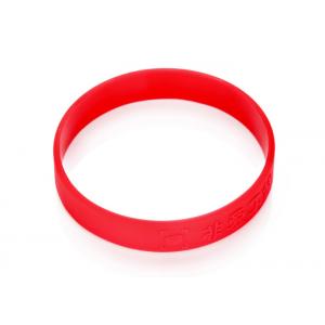 Festival wristbands low relief custom logo color red good hand-feeling