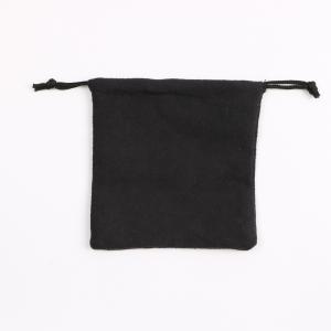 Jewelries Black Velvet Gift Bags 7x7cm Silk Screen Printing Durable