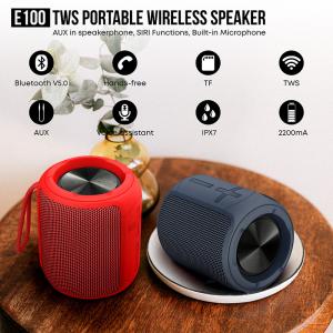 Waterproof Portable Stereo Bluetooth Speakers , 10W Subwoofer Speaker IPX7